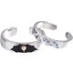 Adjustable Vintage-Inspired Copper Couple Rings with Nature-Themed Designs